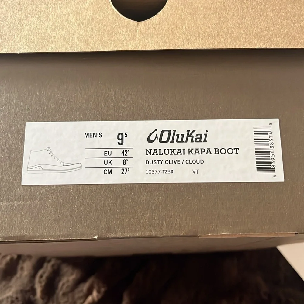 Olukai Nalukai Kapa Boot Men’s Boots Size 9.5 Black Canvas Ankle Boots - Picture 2 of 4